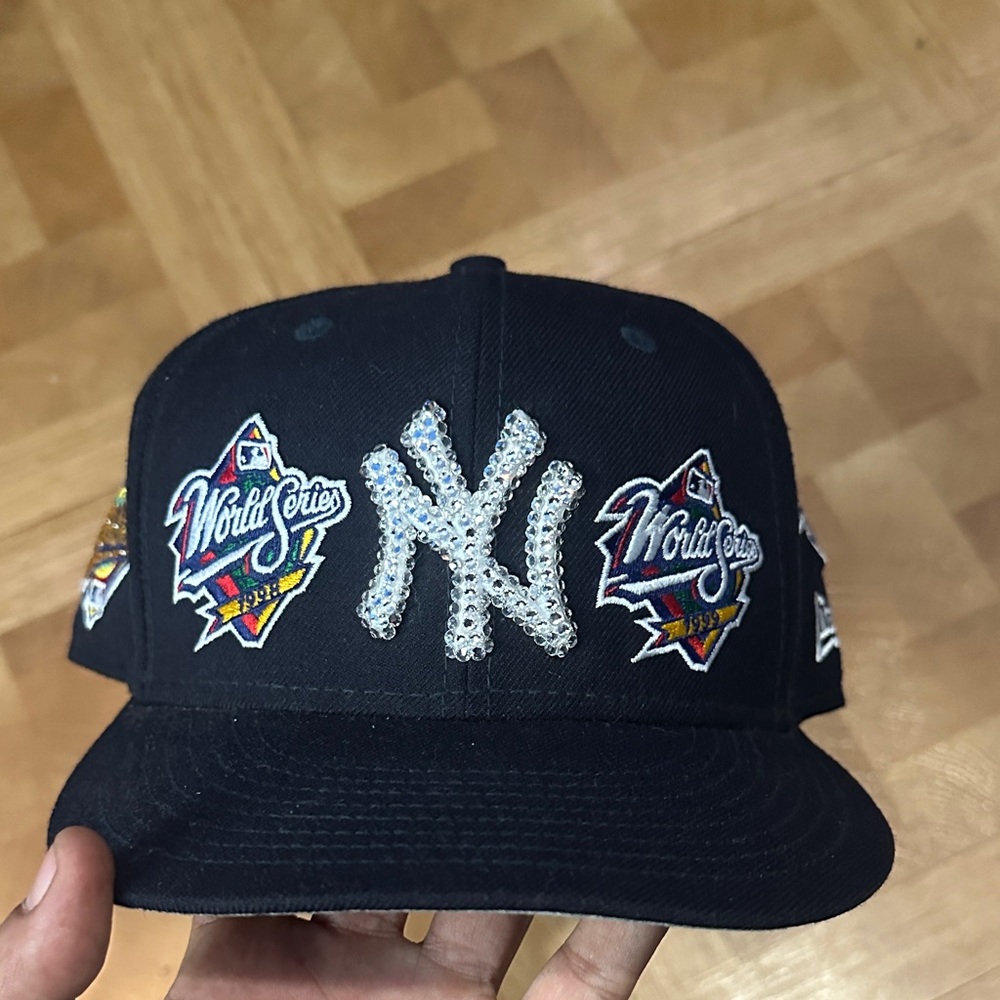 yankees rhine stone Embellished Baseball Cap